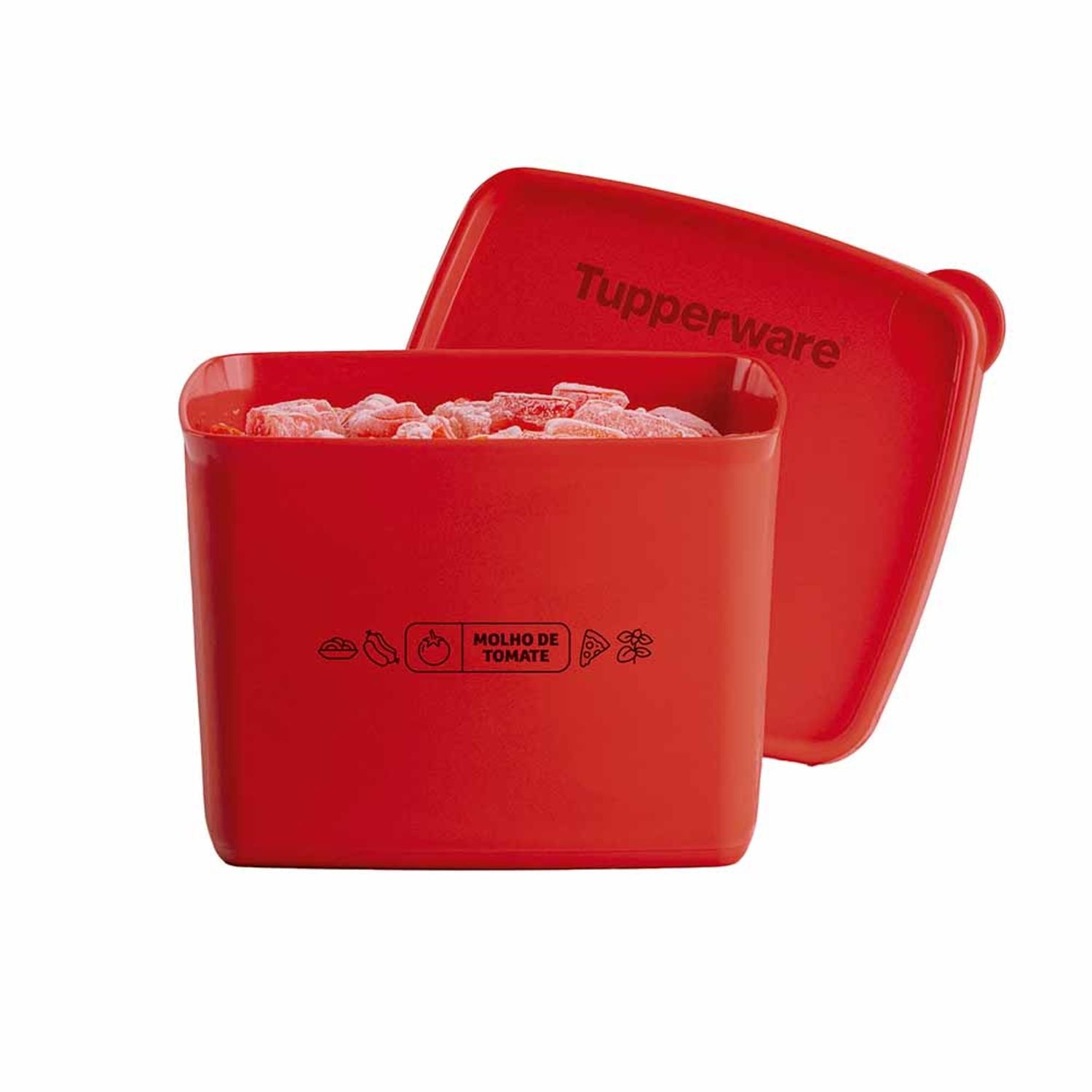 Pote Hermético Jeitoso Tupperware Mix Molho de Tomate 800ml Vermelho